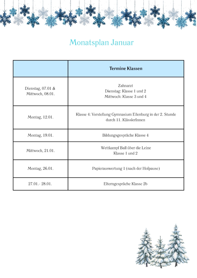 Monatsplan Januar 2026