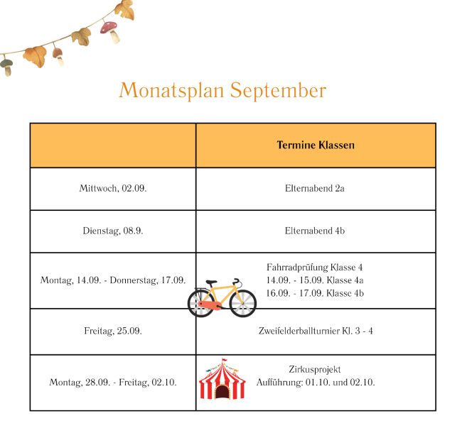 Monatsplan September 2026